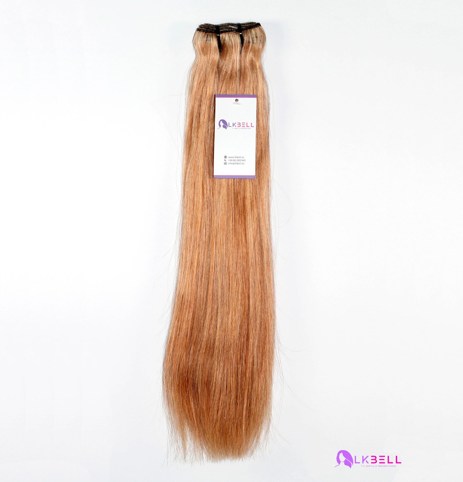 100% Cheveux Humains Lisses Rallonges Rideau Couleur #27