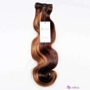 Extensiones De Cortina Ondulada 100% Cabello Humano Color #4/27
