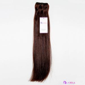 100% Human Hair Straight Curtain Extensions Color #4 Dark Brown