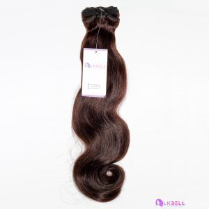 Extensiones De Cortina Ondulada 100% Cabello Humano Color #4 castaño oscuro