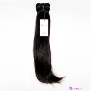 100% Human Hair Straight Curtain Extensions Natural Black Color