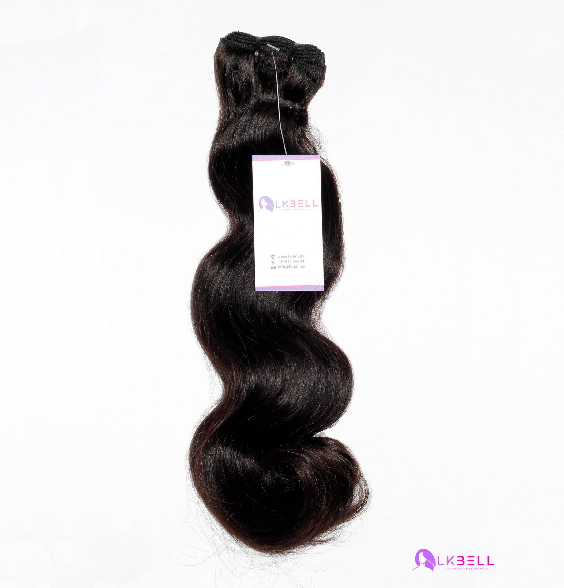 Extensiones De Cortina Ondulada 100% Cabello Humano Color negro natural